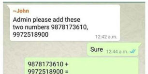 whatsapp number addition