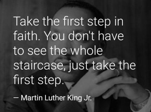 Always take the first step in faith