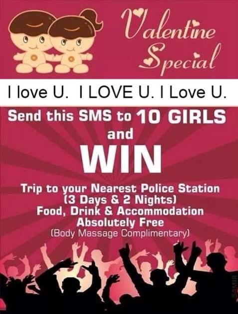 Send this Message to 10 girls and win 